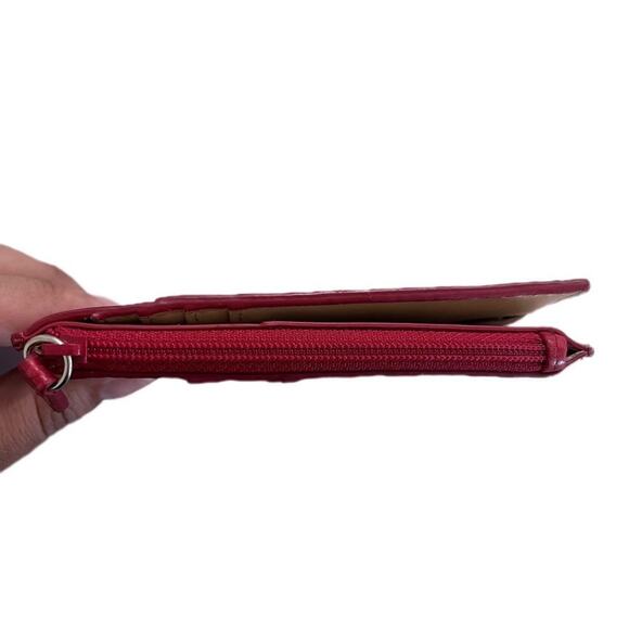 LODIS - Raspberry Embossed Card Holder/Coin Purse - Picture 4 of 9